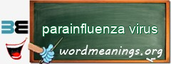 WordMeaning blackboard for parainfluenza virus